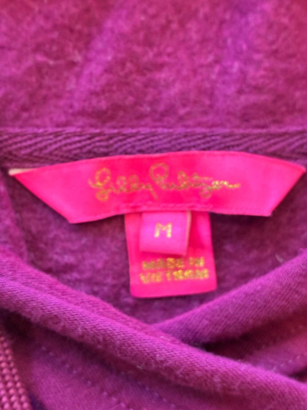 NWOT Lilly Pulitzer Magenta Pullover Hoodie Sweatshirt - Picture 6 of 11